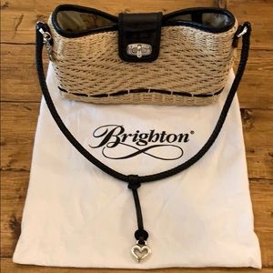 Brighton Wendy Tan Wicker Shoulder Purse